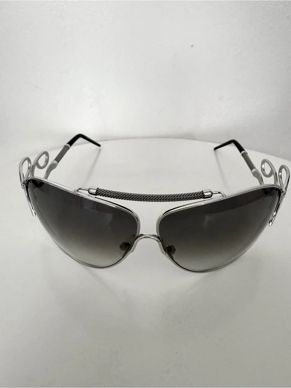 ROBERTO CAVALLI Beid 850S E98 Silver Womens Aviator Gradient Sunglasses 70-8-115